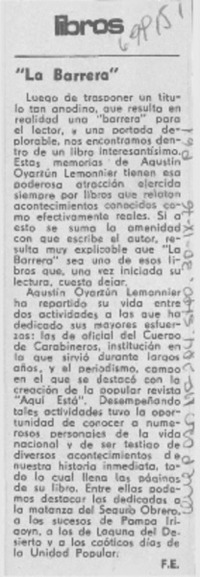 La barrera" La barrera"
