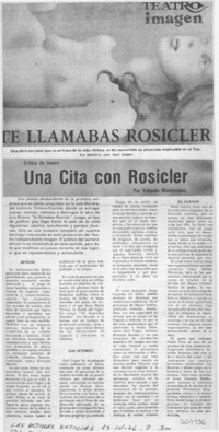 Una cita con Rosicler Una cita con Rosicler