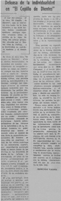 Defensa de la individualidad en "El cepillo de dientes" Defensa de la individualidad en "El cepillo de dientes"