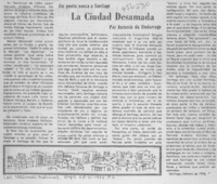 La ciudad desamada La ciudad desamada