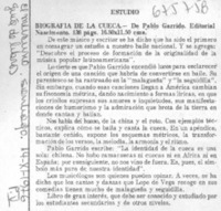 Biografía de la cueca. Biografía de la cueca.