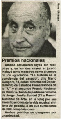 Premios nacionales Premios nacionales
