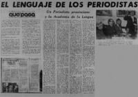 Un Periodista provinciano y la Academia de la lengua. Un Periodista provinciano y la Academia de la lengua.