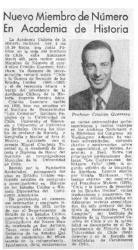 Nuevo miembro de número en academia de historia. Nuevo miembro de número en academia de historia.