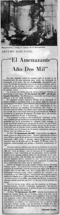 El amenazante año dos mil" El amenazante año dos mil"