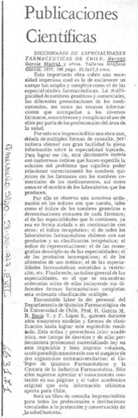 Publicaciones científicas. Publicaciones científicas.