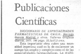 Publicaciones científicas. Publicaciones científicas.