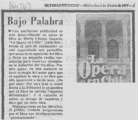 Bajo palabra. Bajo palabra.