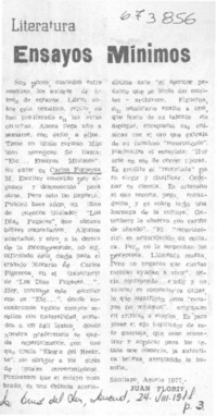 Ensayos mínimos Ensayos mínimos