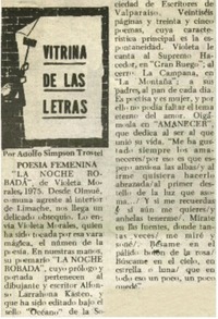 La noche robada" La noche robada"