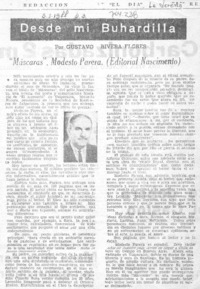 "Máscaras", Modesto Parera "Máscaras", Modesto Parera