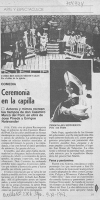 Ceremonia en la capilla Ceremonia en la capilla