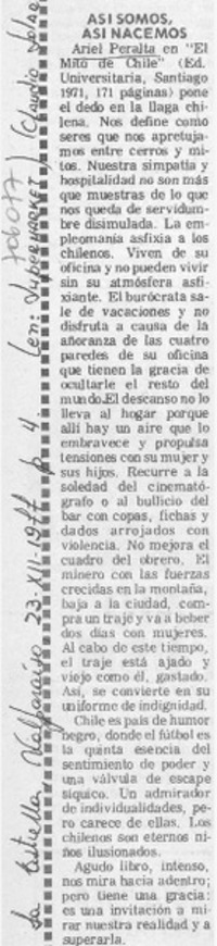 Así somos, así nacemos Así somos, así nacemos