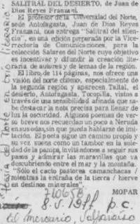 Salitral del desierto. Salitral del desierto.