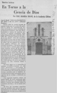 En torno a la ciencia de Dios En torno a la ciencia de Dios