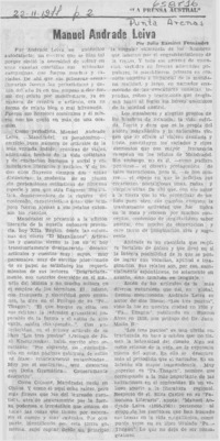 Manuel Andrade Leiva Manuel Andrade Leiva