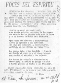 Voces del espíritu. Voces del espíritu.