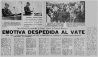 Emotiva despedida al vate. Emotiva despedida al vate.