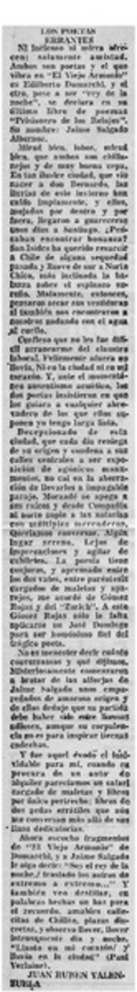Los Poetas errantes Los Poetas errantes