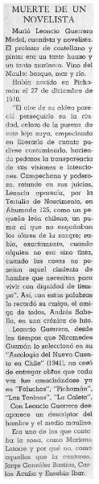 Muerte de un novelista. Muerte de un novelista.