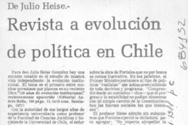Revista de evolución de política en Chile. Revista de evolución de política en Chile.