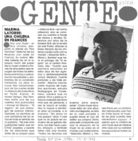 Marina Latorre: una chilena en frances. Marina Latorre: una chilena en frances.