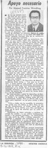 Apoyo necesario Apoyo necesario
