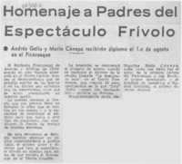 Homenaje al Padres del espectáculo frívolo. Homenaje al Padres del espectáculo frívolo.