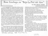 Rosa Cruchaga en "Bajo la piel del aire" Rosa Cruchaga en "Bajo la piel del aire"