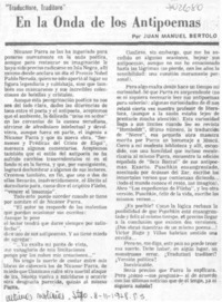 En la onda de los antipoemas En la onda de los antipoemas