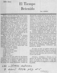 El tiempo detenido El tiempo detenido