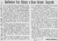 Quillotano fue obispo y gran orador sagrado Quillotano fue obispo y gran orador sagrado