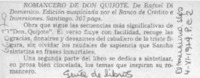 Romancero de don Quijote Romancero de don Quijote
