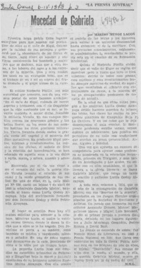 Mocedad de Gabriela Mocedad de Gabriela