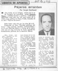 Pájaros errantes Pájaros errantes