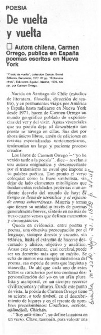 De vuelta y vuelta. De vuelta y vuelta.