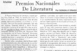 Premios nacionales de literatura Premios nacionales de literatura