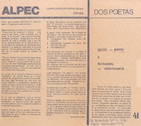 Lucía Pena y Fernando Valenzuela Lucía Pena y Fernando Valenzuela