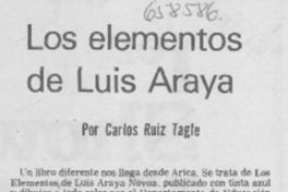 Los elementos de Luis Araya Los elementos de Luis Araya