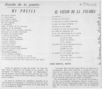 Rincón de la poesía. Rincón de la poesía.