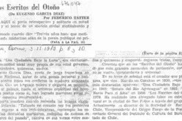Los escritos del otoño Los escritos del otoño