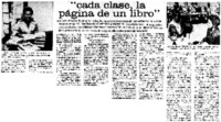 Cada clase, la página de un libro". Cada clase, la página de un libro".