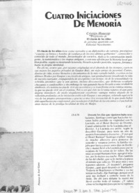 Cuatro iniciaciones de memoria. Cuatro iniciaciones de memoria.