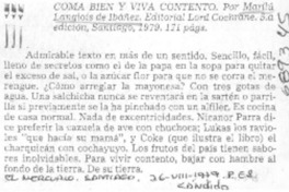 Coma bien y viva contento Coma bien y viva contento