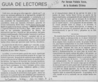 Guía de lectores Guía de lectores