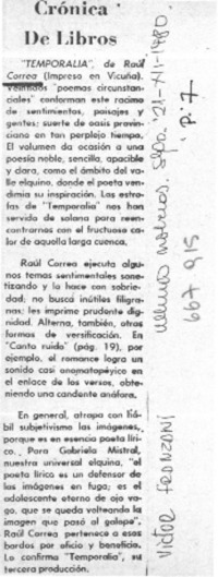 Crónica de libros Crónica de libros
