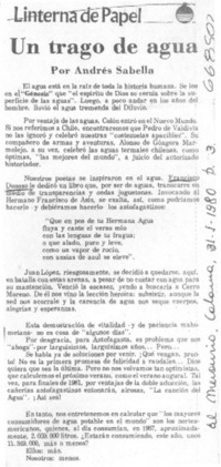 Un trago de agua Un trago de agua