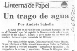 Un trago de agua Un trago de agua