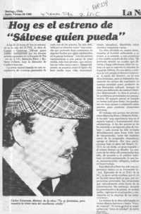Hoy es el estreno de "Sálvese quien pueda". Hoy es el estreno de "Sálvese quien pueda".