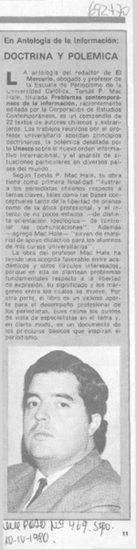 Doctrina y polémica. Doctrina y polémica.